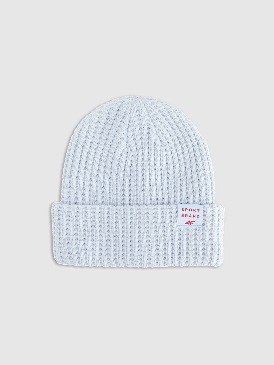 Dziewczęca czapka zimowa 4F 4FJRAW25ACAPF0810 - niebieska