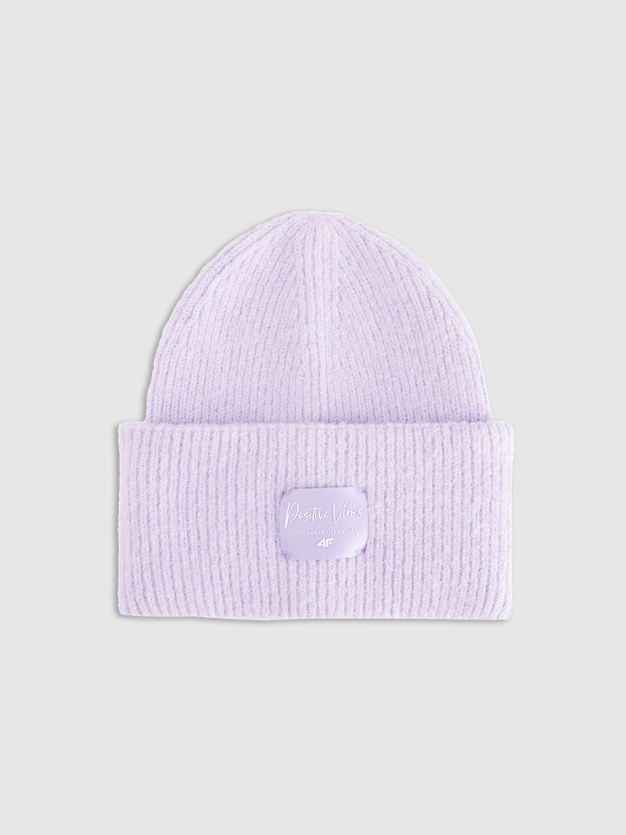Dziewczęca czapka zimowa 4F 4FJRAW25ACAPF0811 - fioletowa