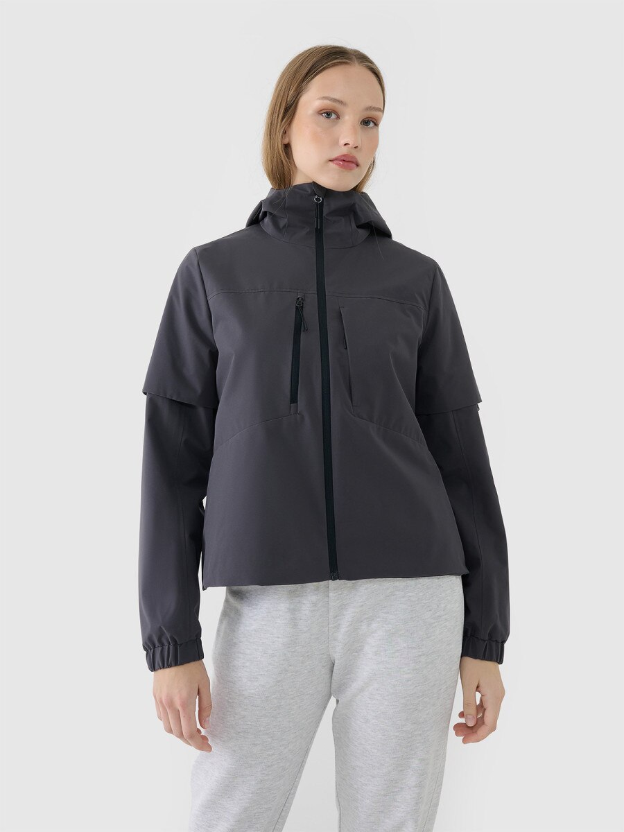 Damska kurtka przejściowa 4F 4FWSS25TTJAF687 - szara