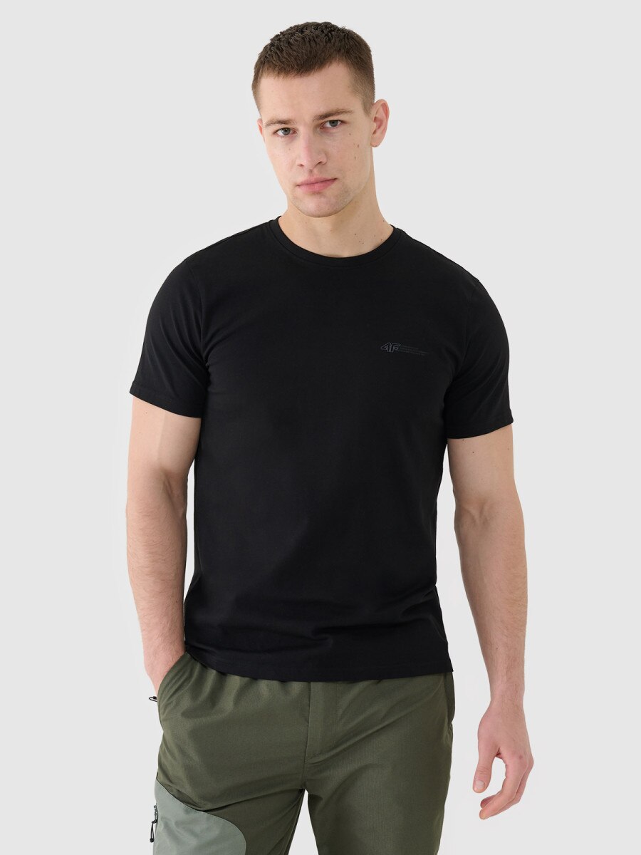 Męski t-shirt basic 4F 4FWSS25TTSHM2003 - czarny