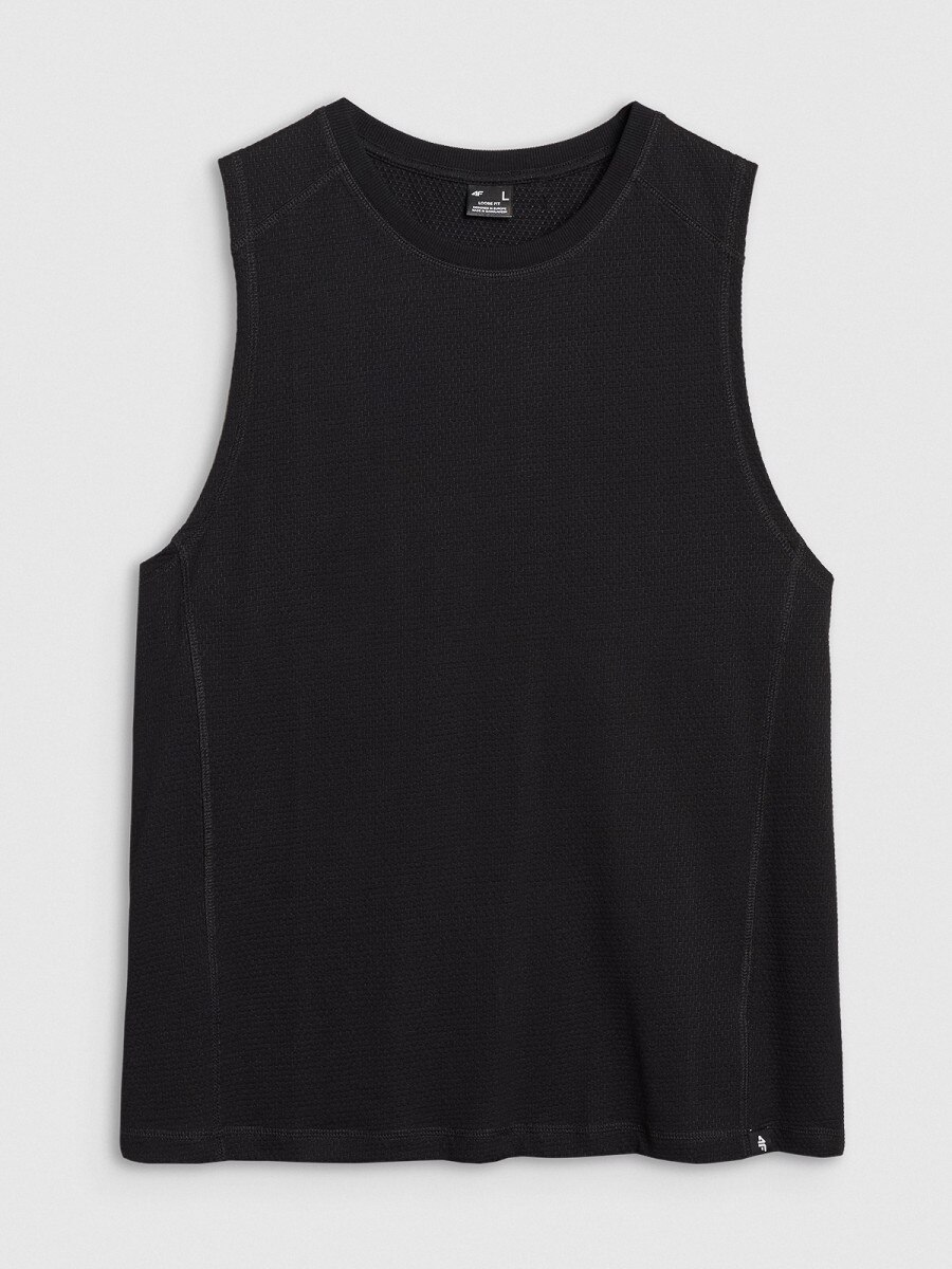 Męski tank top 4F 4FRSS25TSLEM223 - czarny