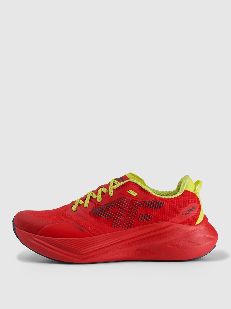 Męskie buty do biegania 4F Flow Run 1.0 4FRSS25FSPOM160 - czerwone
