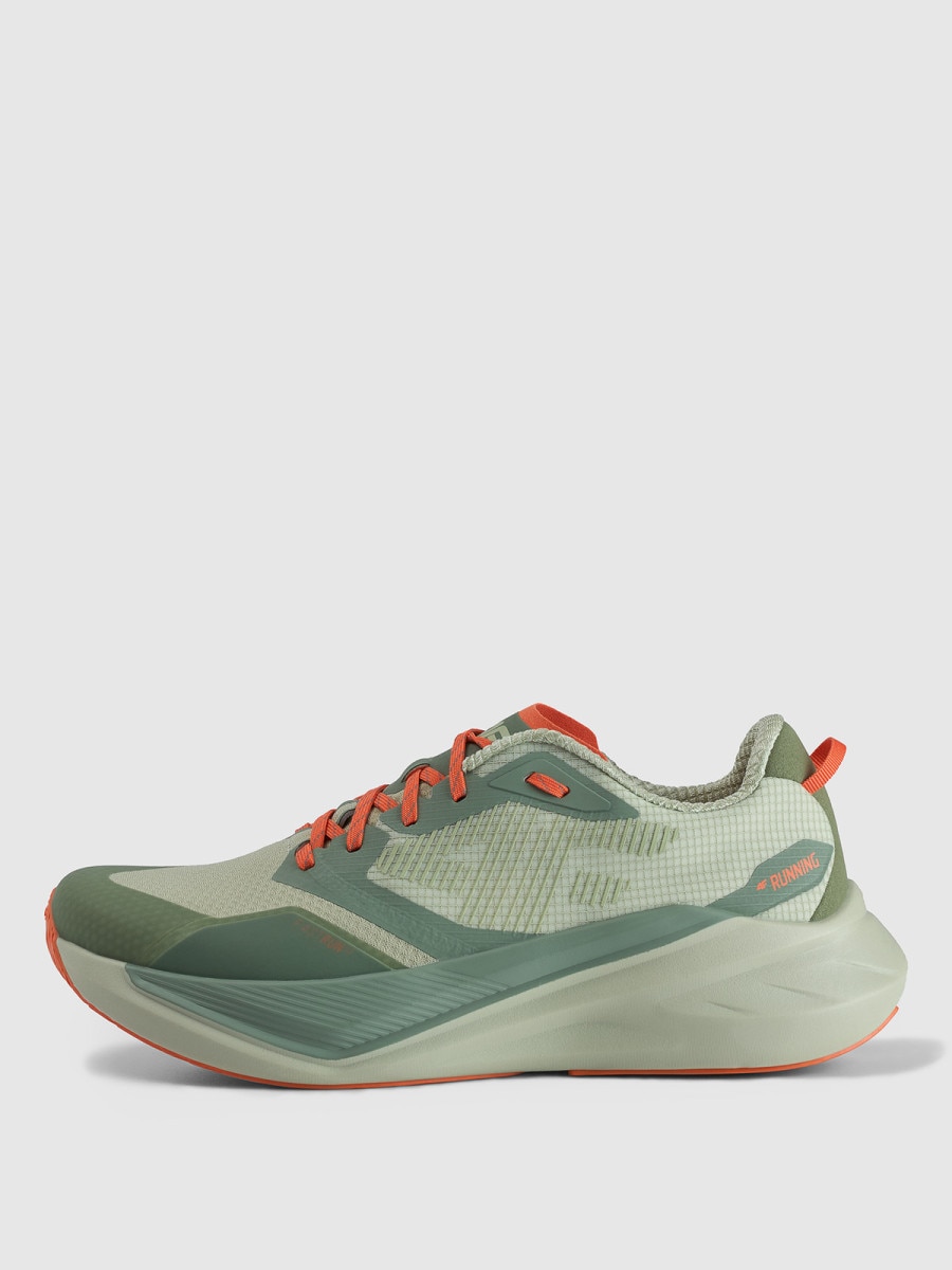 Męskie buty do biegania 4F Flow Run 1.0 4FRSS25FSPOM160 - zielone