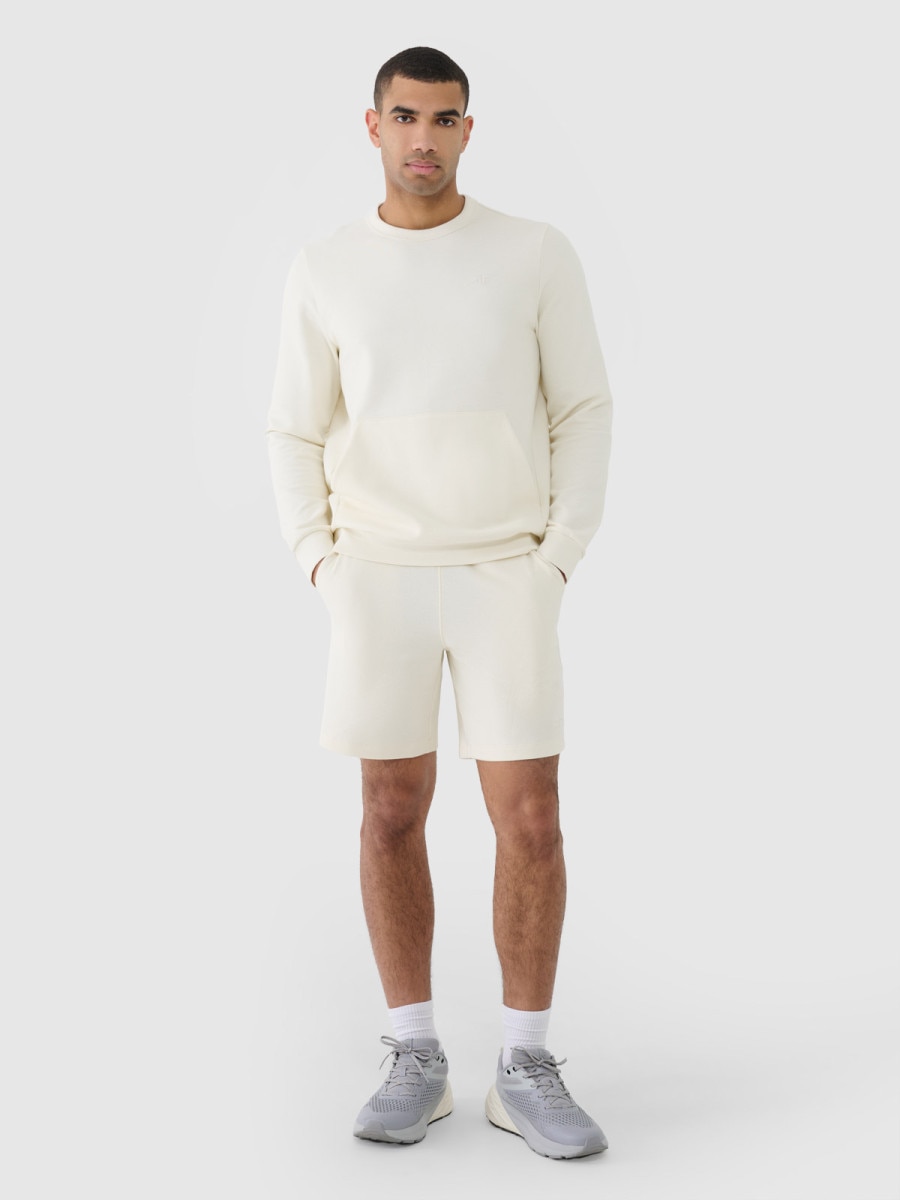 Męskie spodenki dresowe 4F 4FRSS25TSHOM698 - beżowe