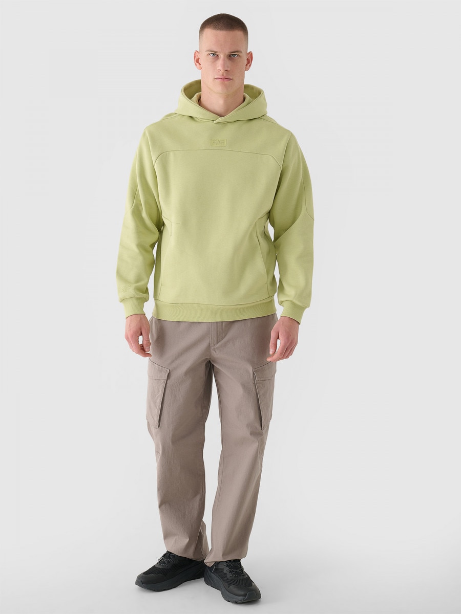 Męskie spodnie casual cargo 4F x RL RL9SAW24TTROM1215 - brązowe