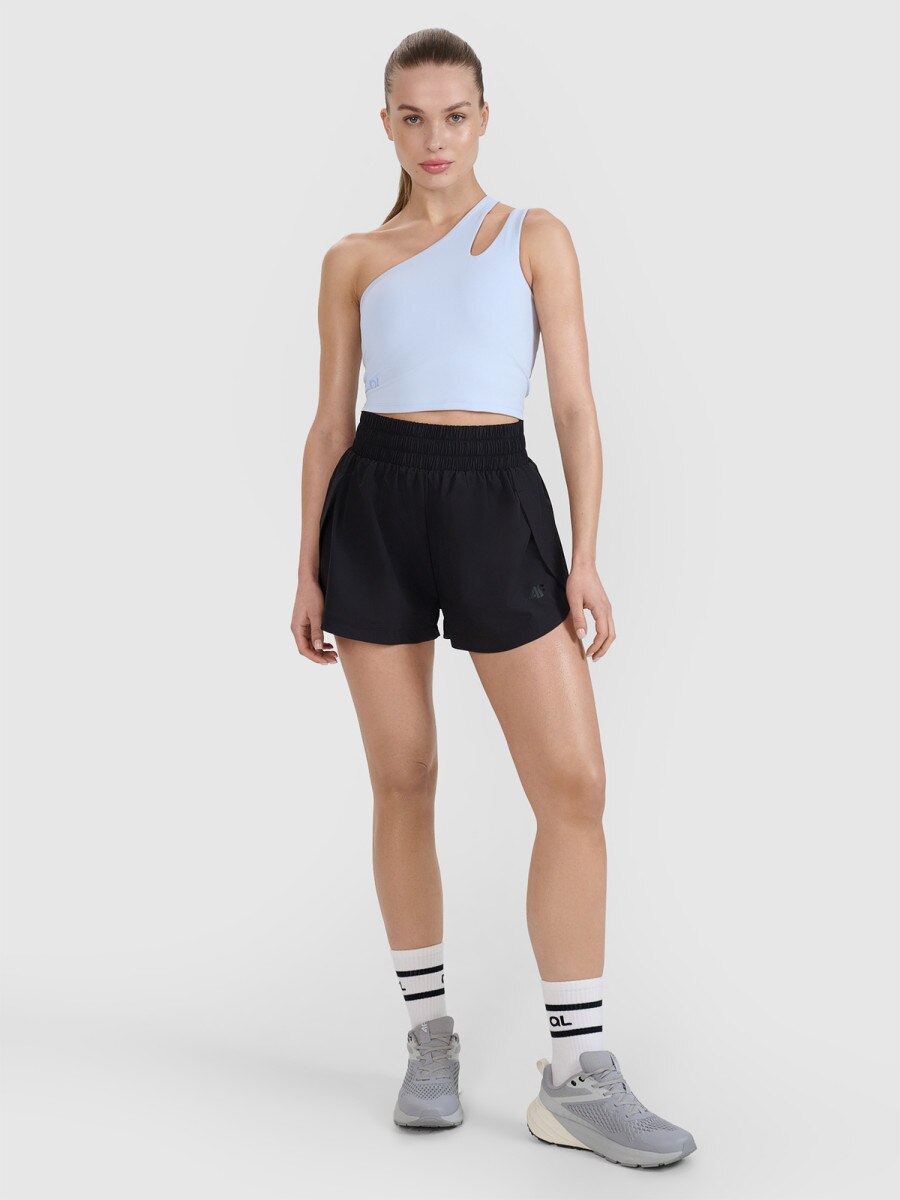 Damskie spodenki treningowe 4F 4FALSSS25TFSHF1207 - czarne