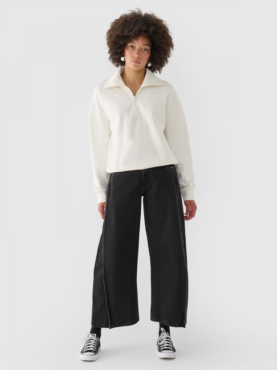 Damskie jeansy barrell  Outhorn OTHWAW24TJNSF013 - czarne