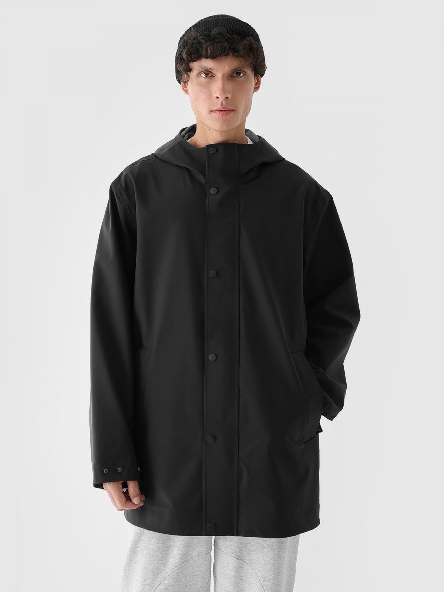 Męska kurtka przejściowa przeciwdeszczowa Outhorn OTHWAW24TTJAM0840 - czarna