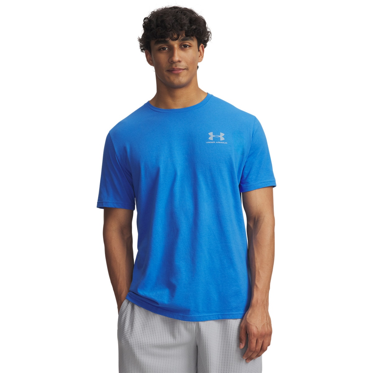 Męski t-shirt z nadrukiem Under Armour UA M Sportstyle LC SS - niebieski