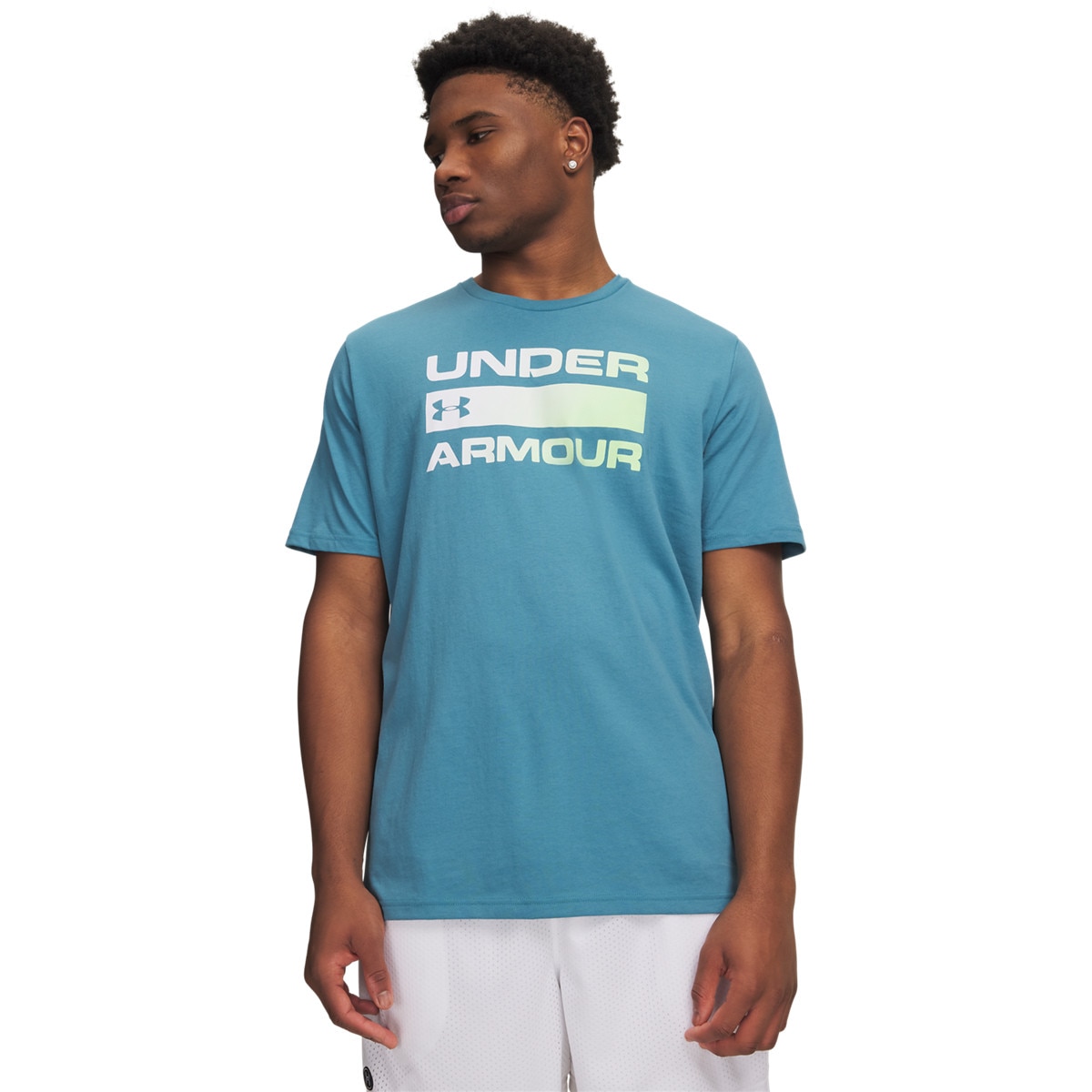 Męski t-shirt z nadrukiem Under Armour UA Team Issue Wordmark Ss - niebieski