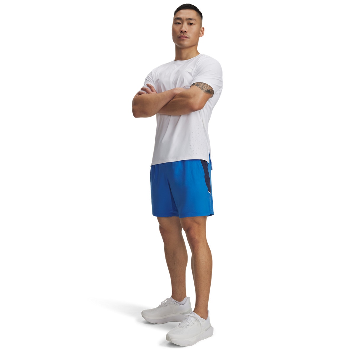 Męskie spodenki do biegania Under Armour LAUNCH ELITE 2in1 7''- niebieskie