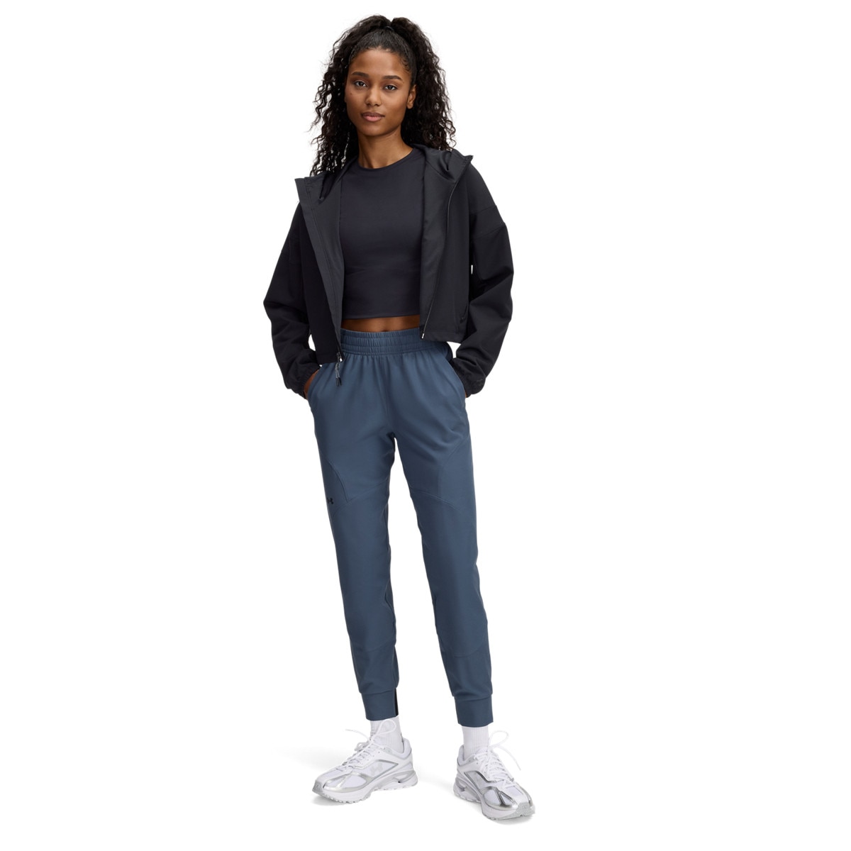 Damskie spodnie treningowe joggery Under Armour UA Unstoppable Jogger - szare