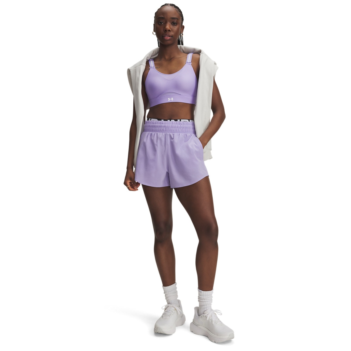 Damskie spodenki treningowe Under Armour UA Vanish 3in Short - fioletowe