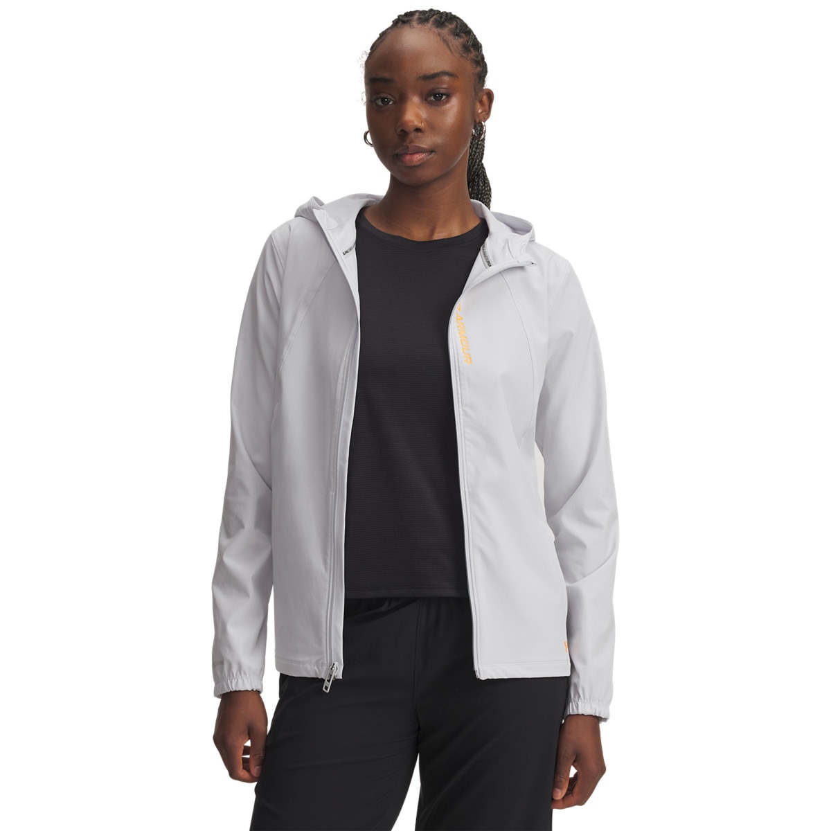 Damska kurtka do biegania Under Armour UA OutRun the Storm Jacket - szara