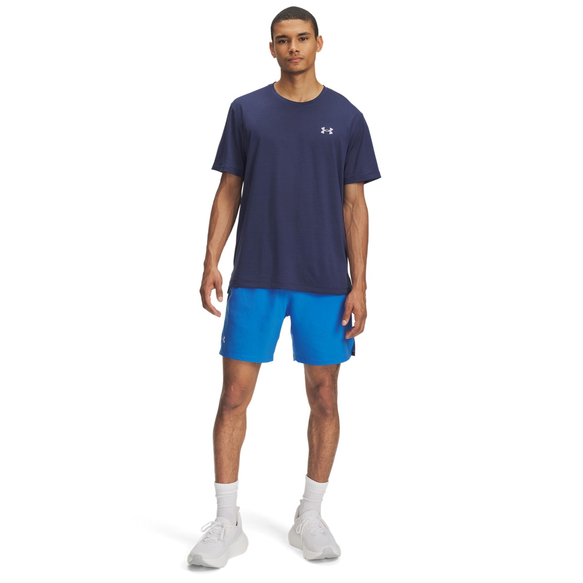 Męskie spodenki do biegania Under Armour UA Launch 7'' Short - niebieskie