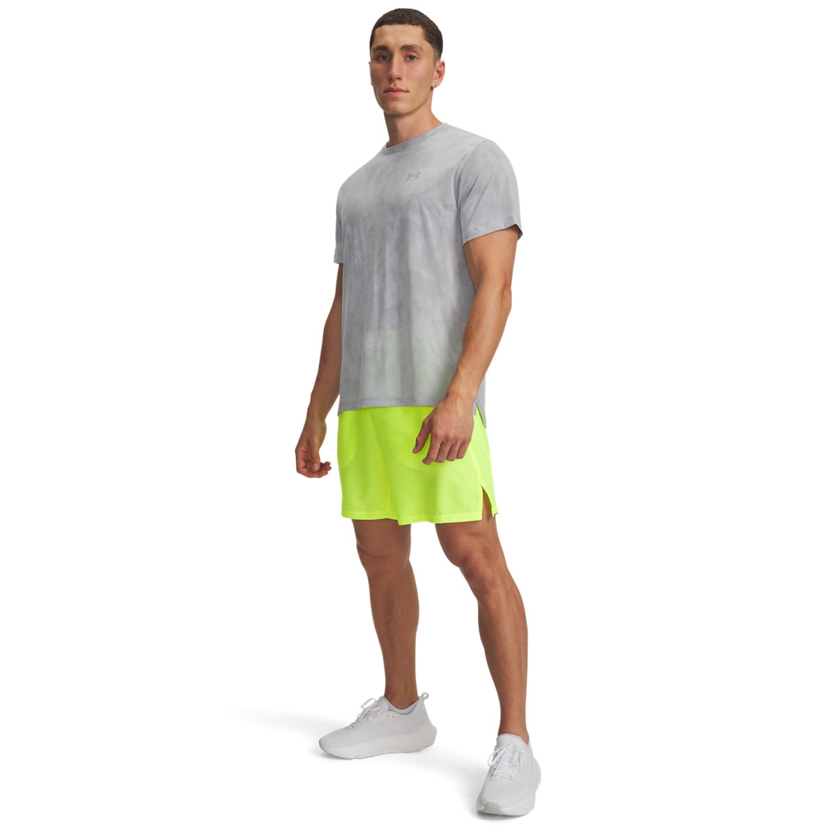 Męskie spodenki do biegania Under Armour UA Launch 7'' Short - żółte
