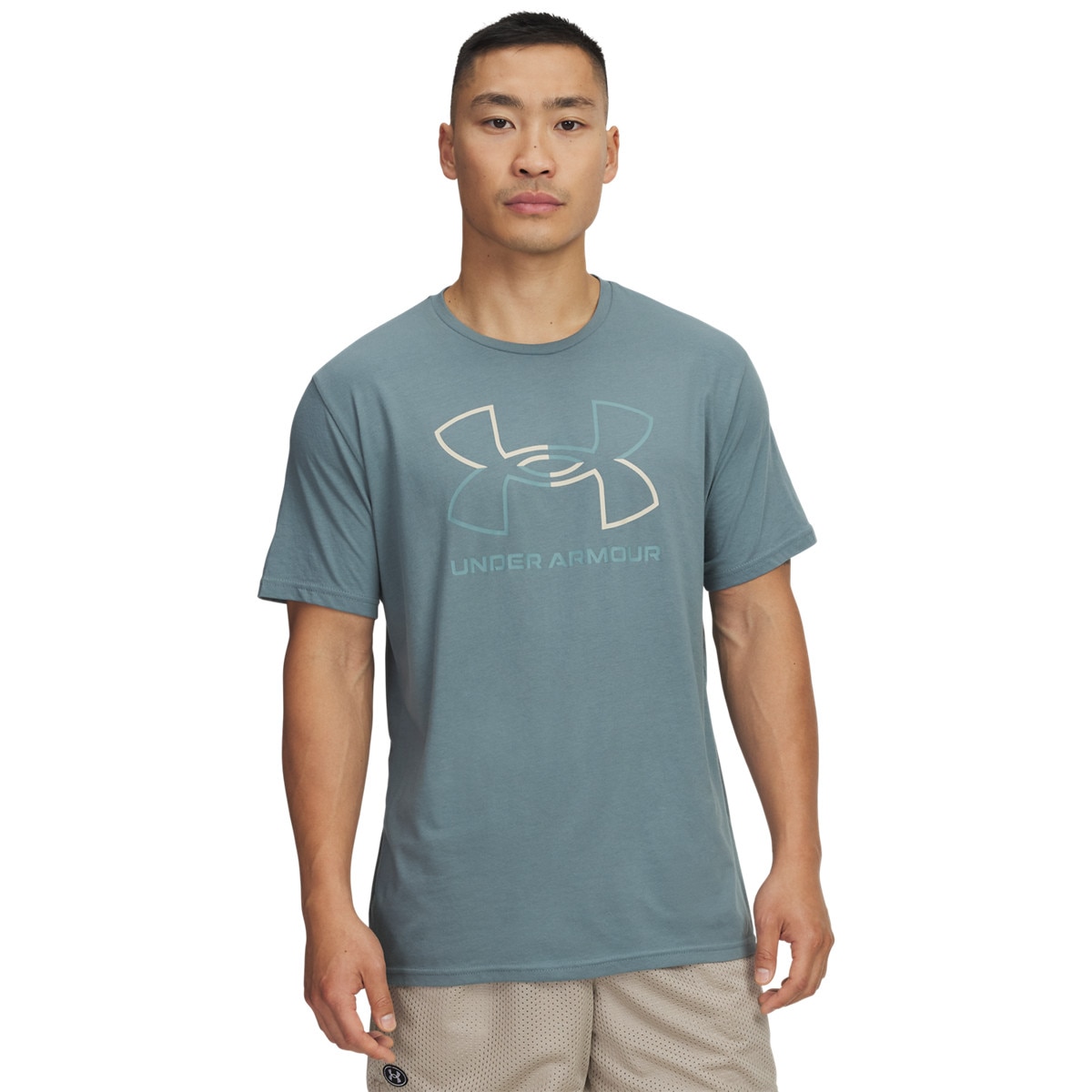 Męski t-shirt z nadrukiem Under Armour UA Gl Foundation Update SS - niebieski