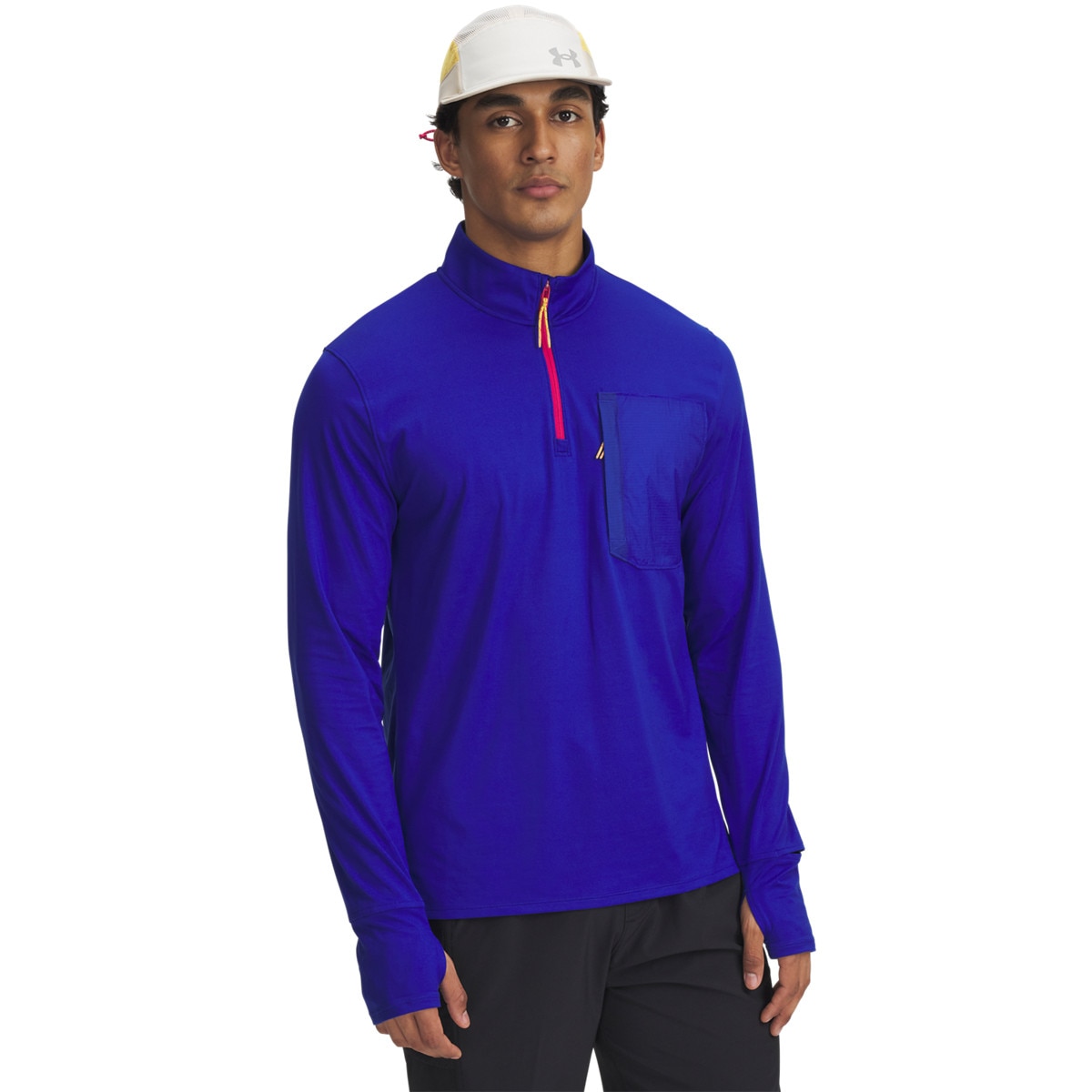 Męski longsleeve do biegania Under Armour UA Trail Run Quarter Zip - niebieski