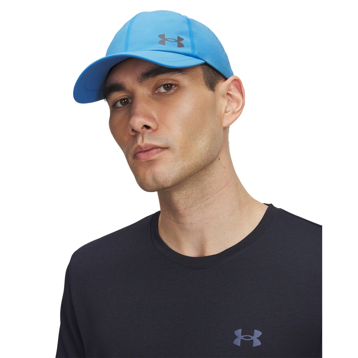 Męska czapka z daszkiem do biegania Under Armour M Iso-chill Launch Adj - niebieska