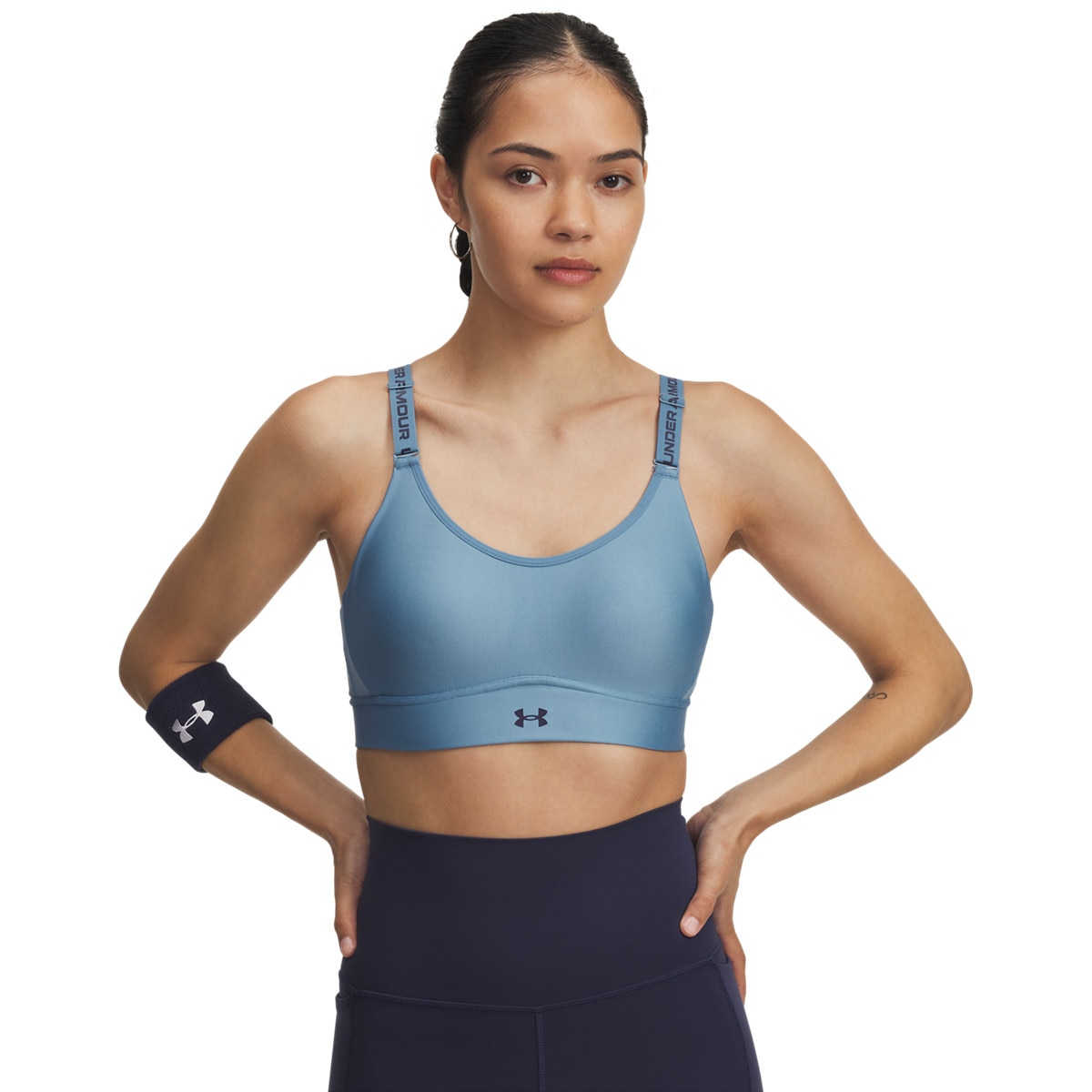 Biustonosz treningowy Under Armour UA Infinity Mid 2.0 Bra - niebieski