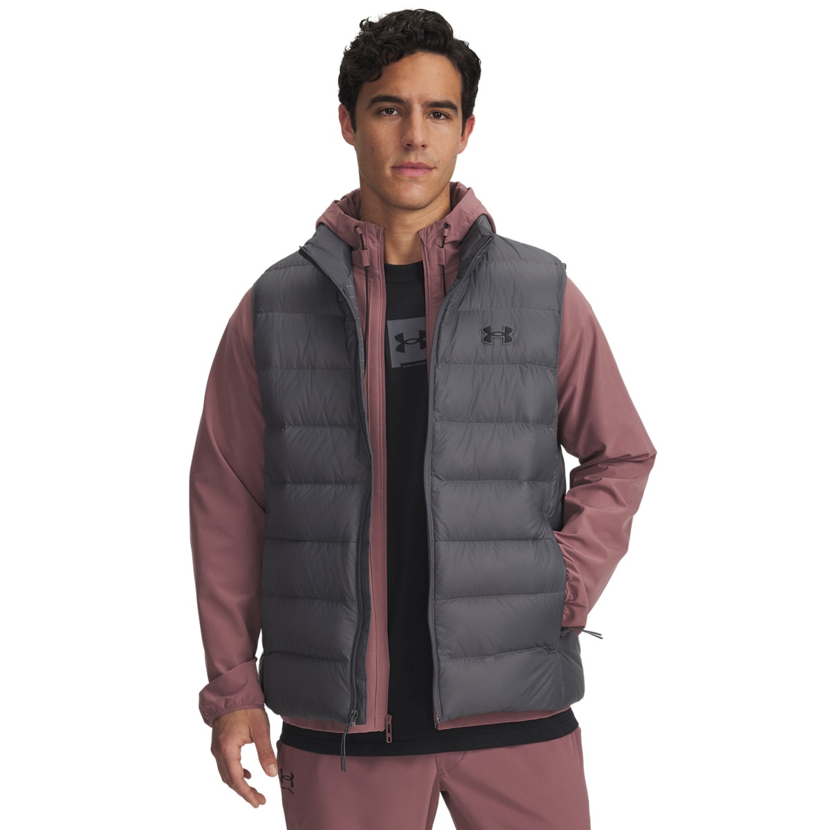 Męski bezrękawnik z puchem naturalnym Under Armour Legend Down Vest - szary