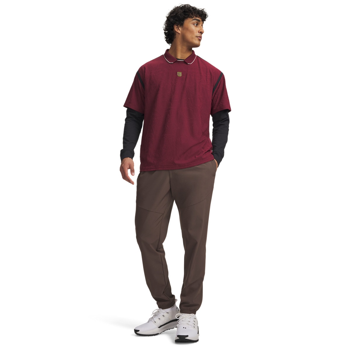 Męskie spodnie treningowe Under Armour UA Vibe Woven Pants - brązowe
