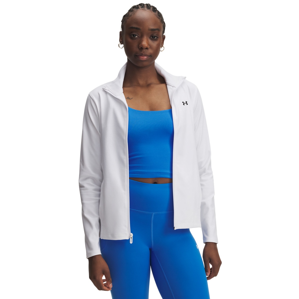 Damski longsleeve treningowy rozpinany Under Armour Motion Jacket Emea - biały