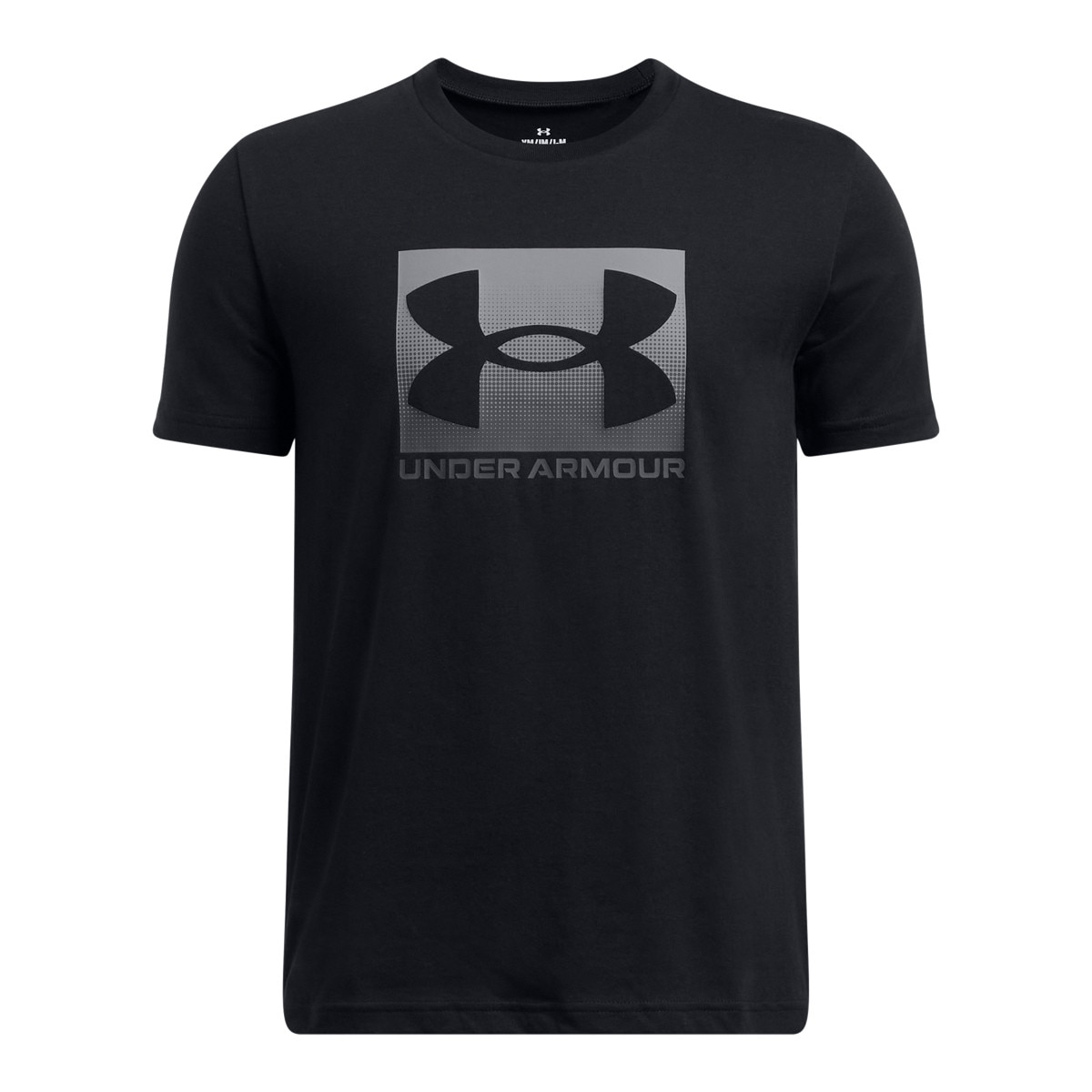 Chłopięcy t-shirt z nadrukiem Under Armour UA Boxed Sports - czarna