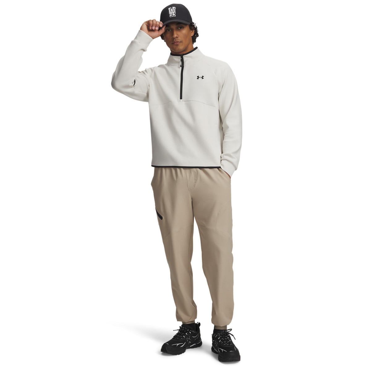 Męskie spodnie treningowe Under Armour UA Unstoppable Joggers - beżowe