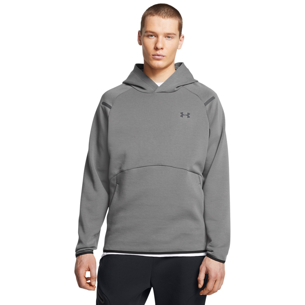 Męska bluza treningowa nierozpinana z kapturem Under Armour UA Unstoppable Flc Hd Eu - szara