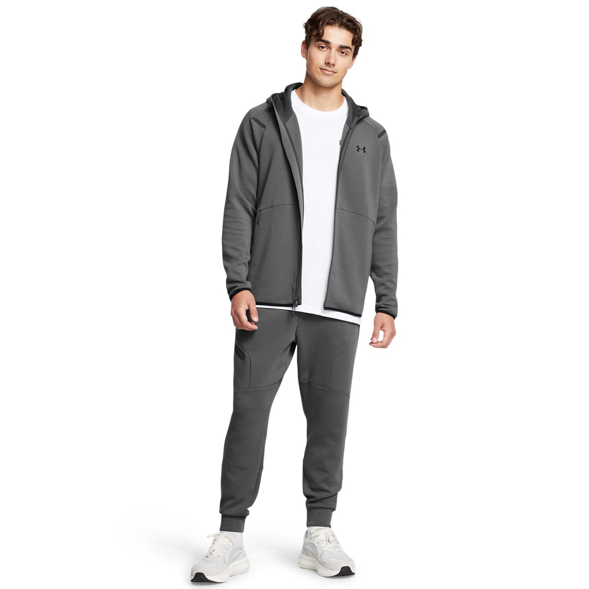 Męskie spodnie treningowe Under Armour UA Unstoppable Flc Jgr Eu - szare