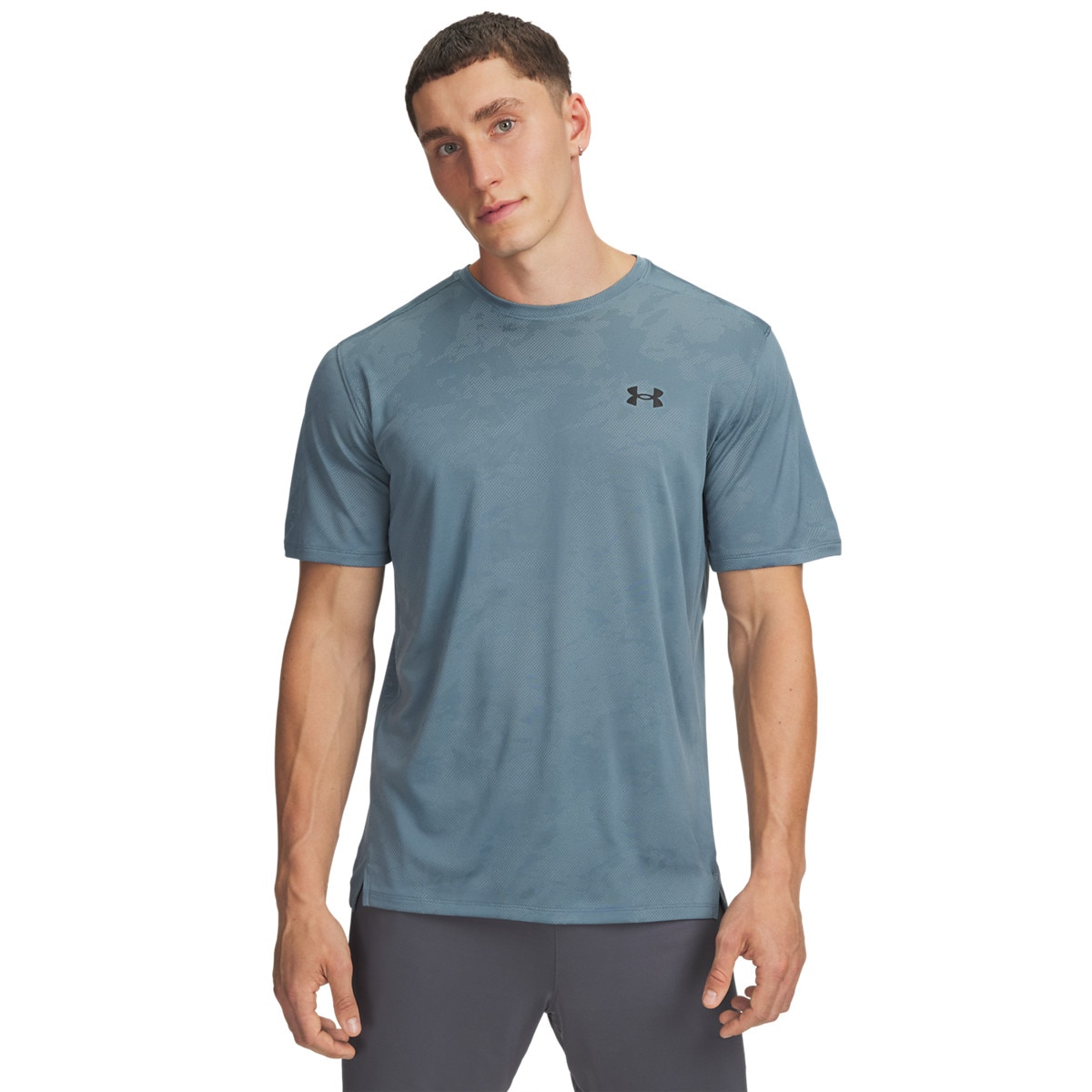 Męska koszulka treningowa Under Armour UA Tech Vent Jacquard - niebieska