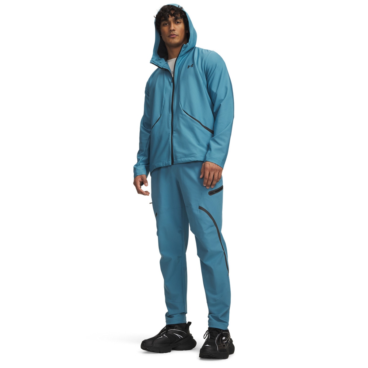 Męskie spodnie treningowe cargo UA Unstoppable Cargo Pant - niebieskie
