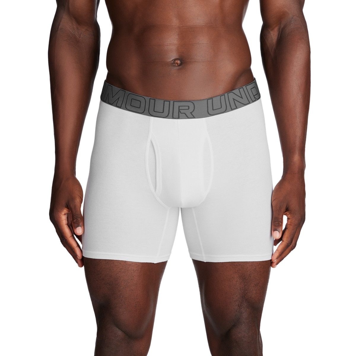 Męska bielizna treningowa (3-pack) Under Armour M UA Perf Cotton 6in - biała