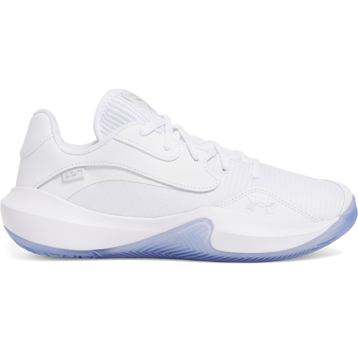 Buty do koszykówki uniseks Under Armour UA Lockdown 7 Low - białe