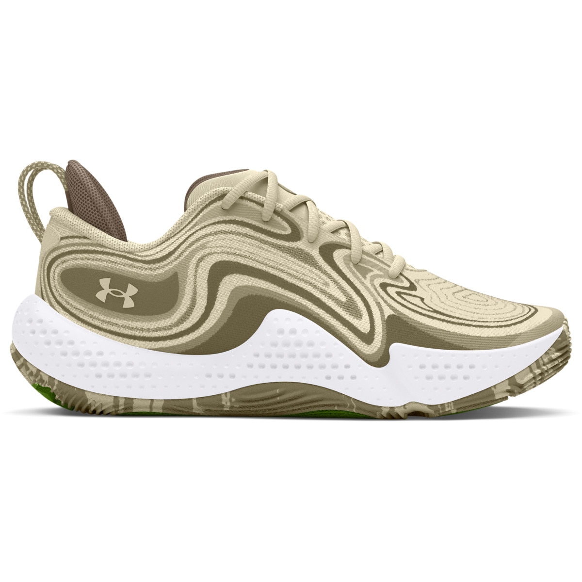 Buty do koszykówki uniseks Under Armour UA Spawn 6 Camo - beżowe