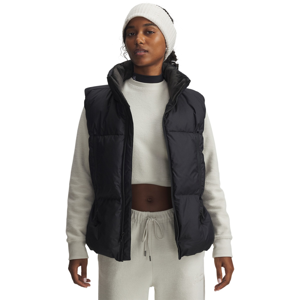 Damski bezrękawnik puchowy Under Armour Limitless Down Puffer Vest - czarny