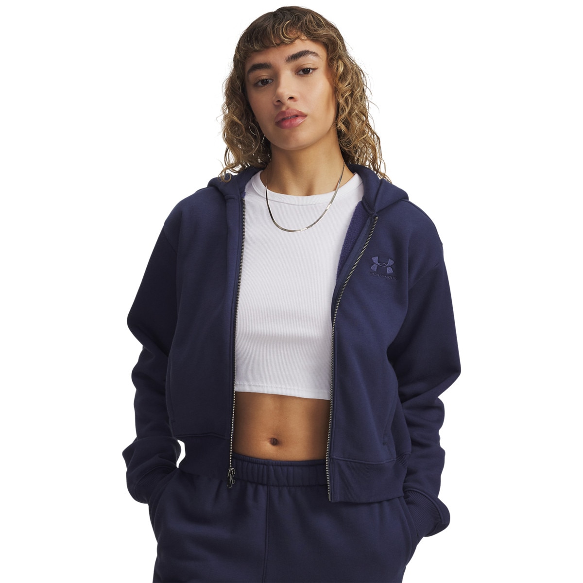 Damska bluza rozpinana z kapturem Under Armour UA Icon Vida Fleece - granatowa