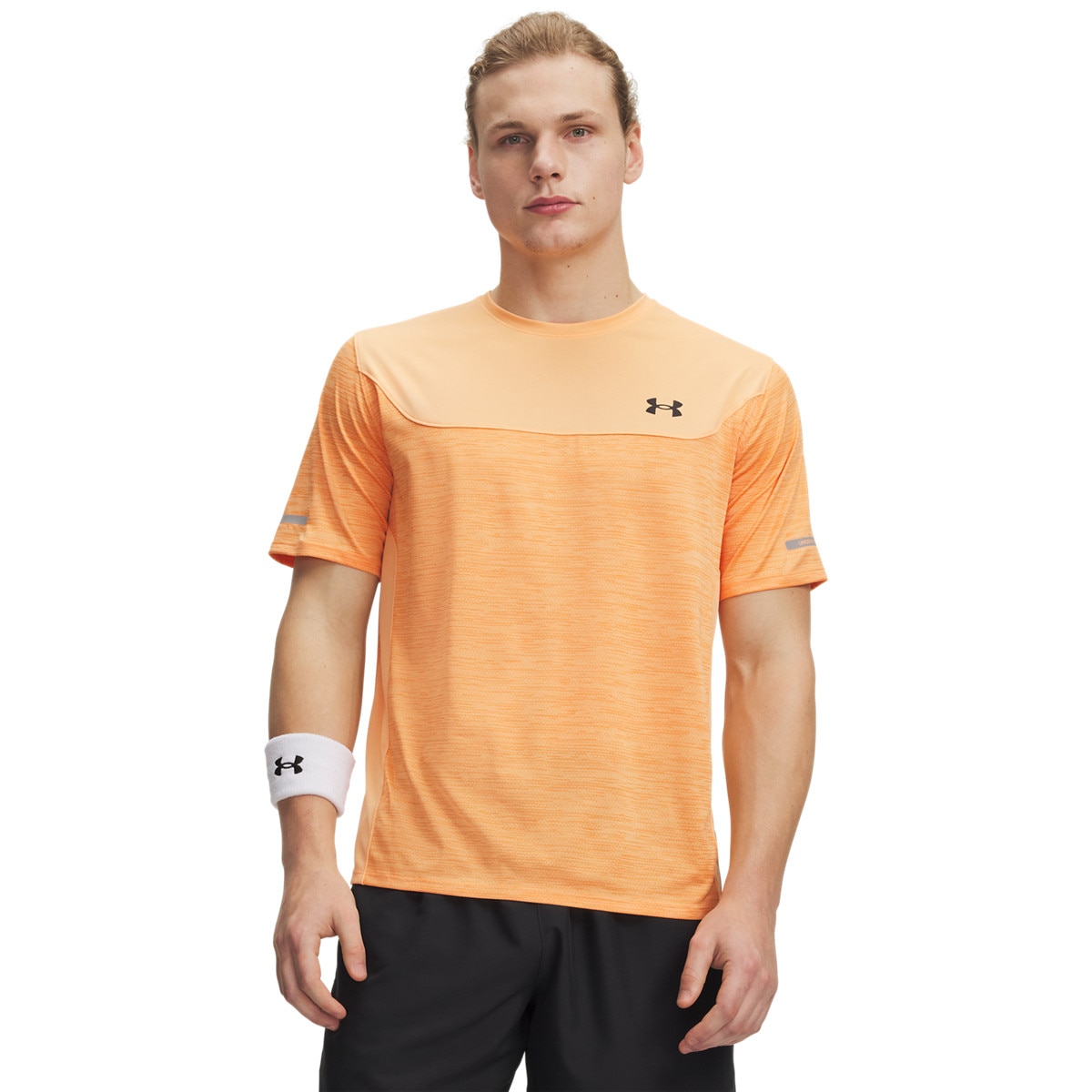 Męska koszulka treningowa Under Armour UA Tech Utility SS - pomarańczowa