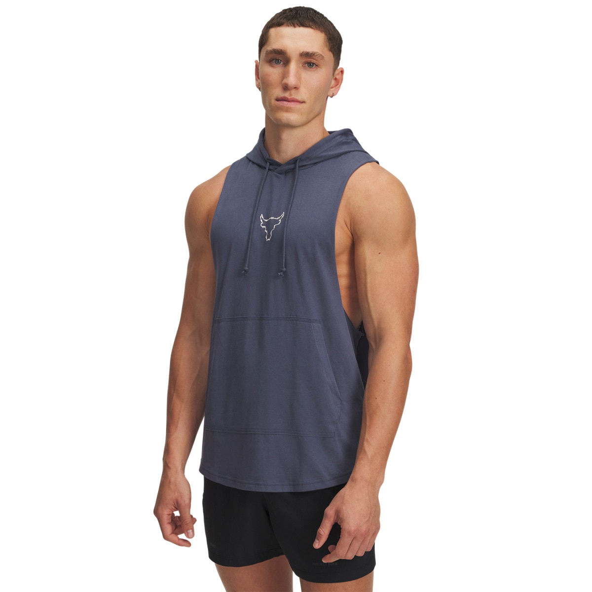 Męski top treningowy z kapturem Under Armour Project Rock Q3PO SL Hoodie - szary