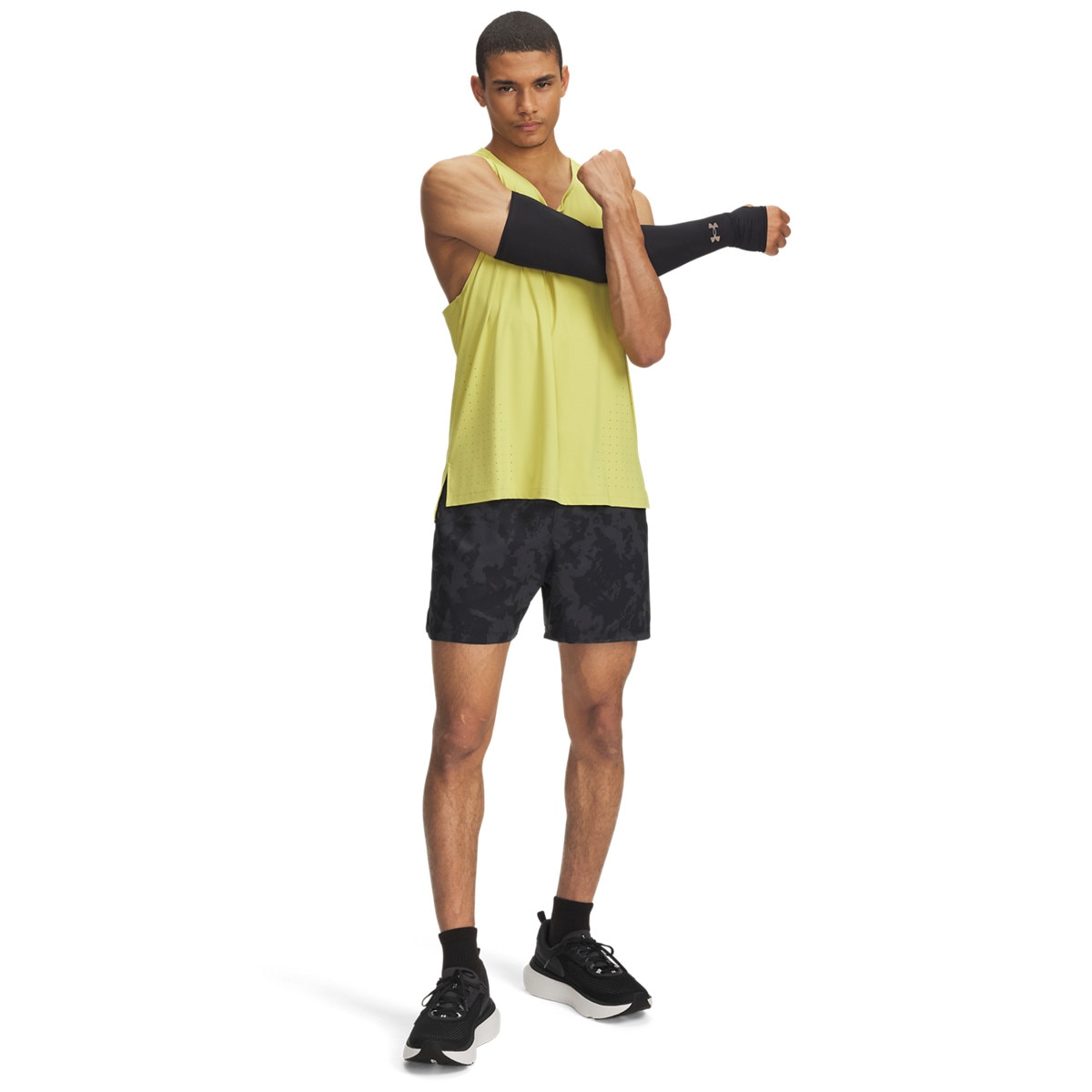 Męskie spodenki do biegania Under Armour Launch Pro 7" Prtd Short - szare