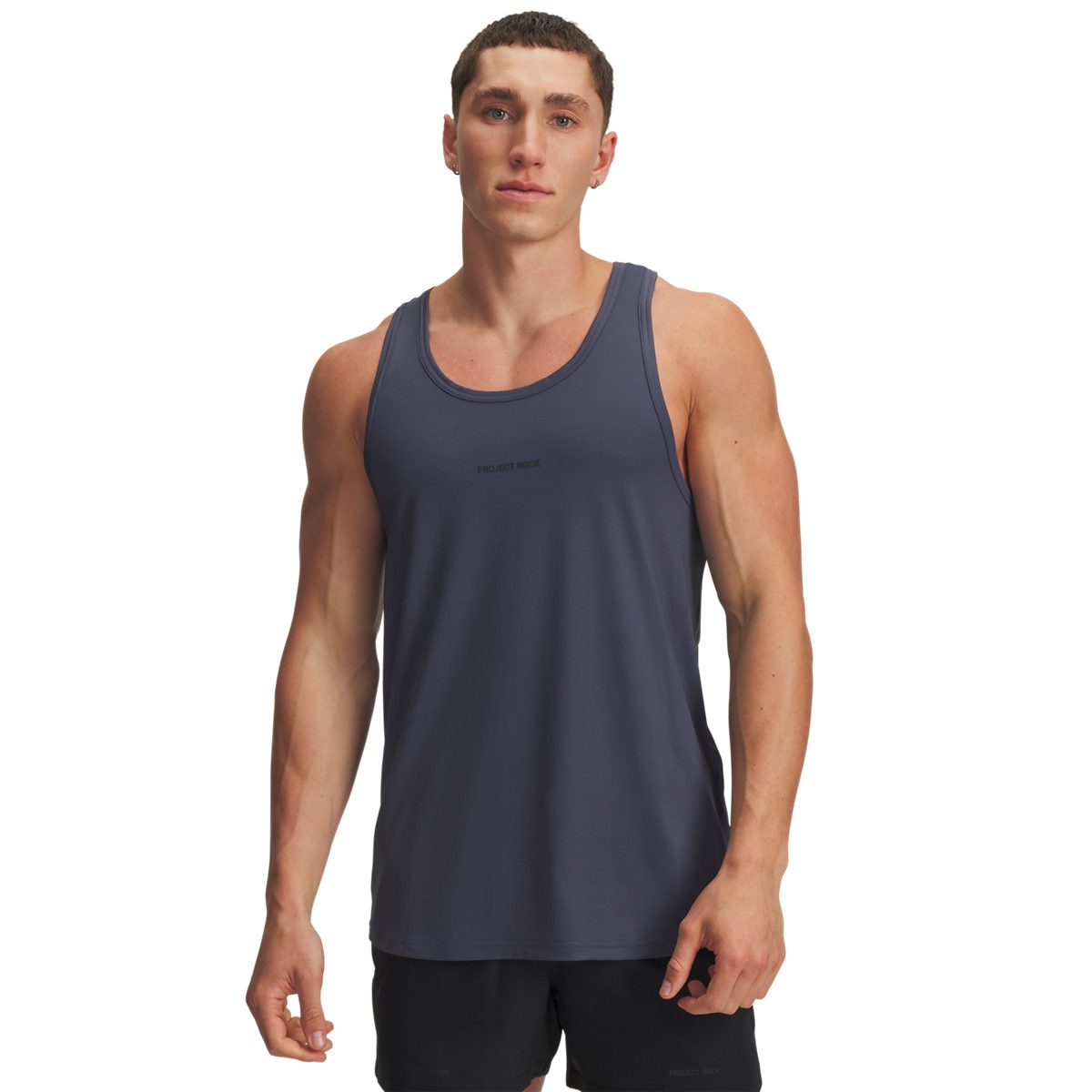 Męski top treningowy Under Armour Project Rock Iso Chill Tank - szary