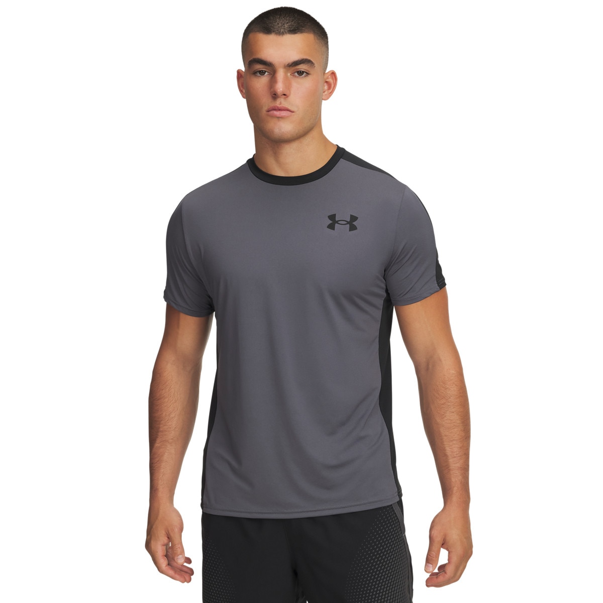 Męska koszulka treningowa Under Armour HeatGear Wordmark - szara