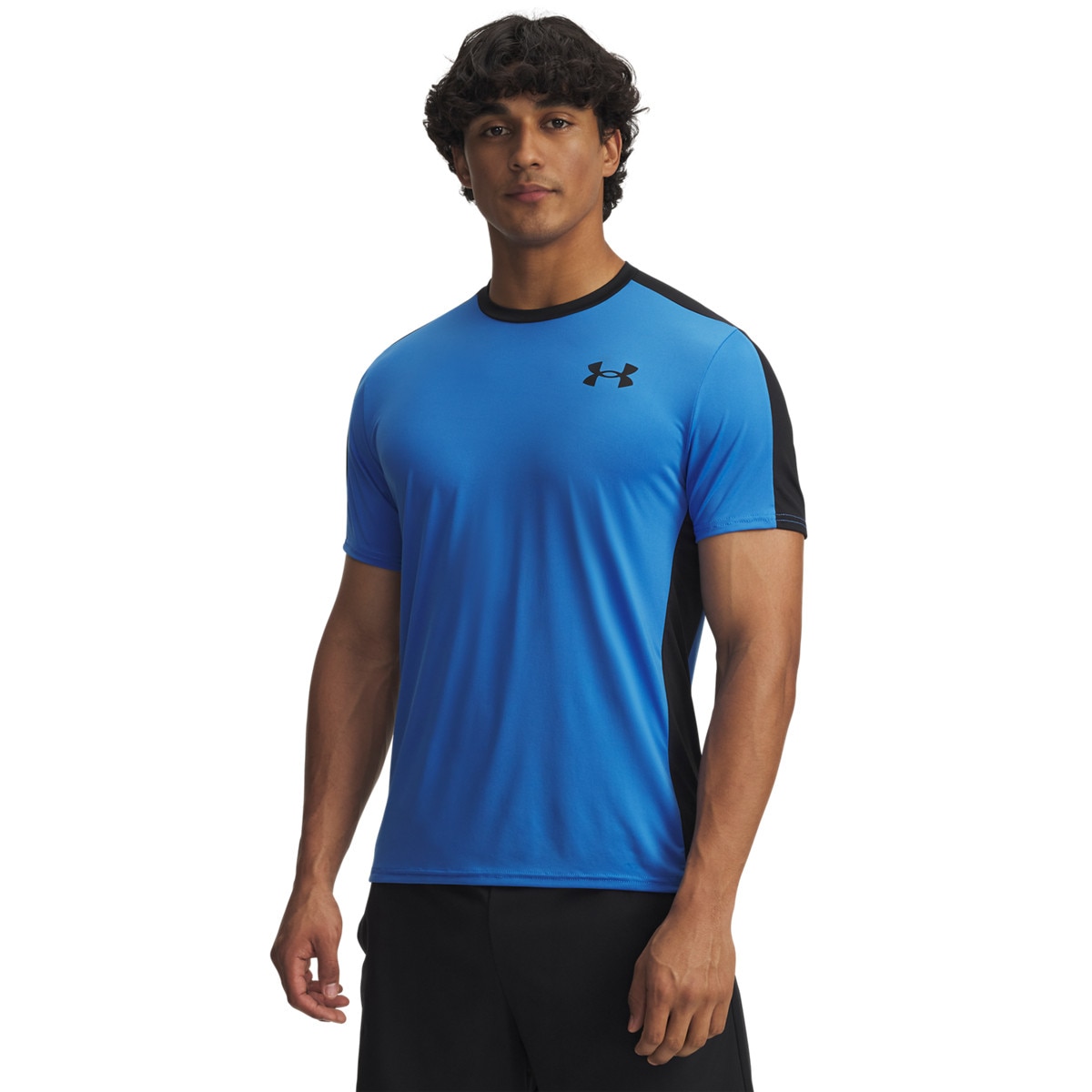Męska koszulka treningowa Under Armour HeatGear Wordmark - niebieska