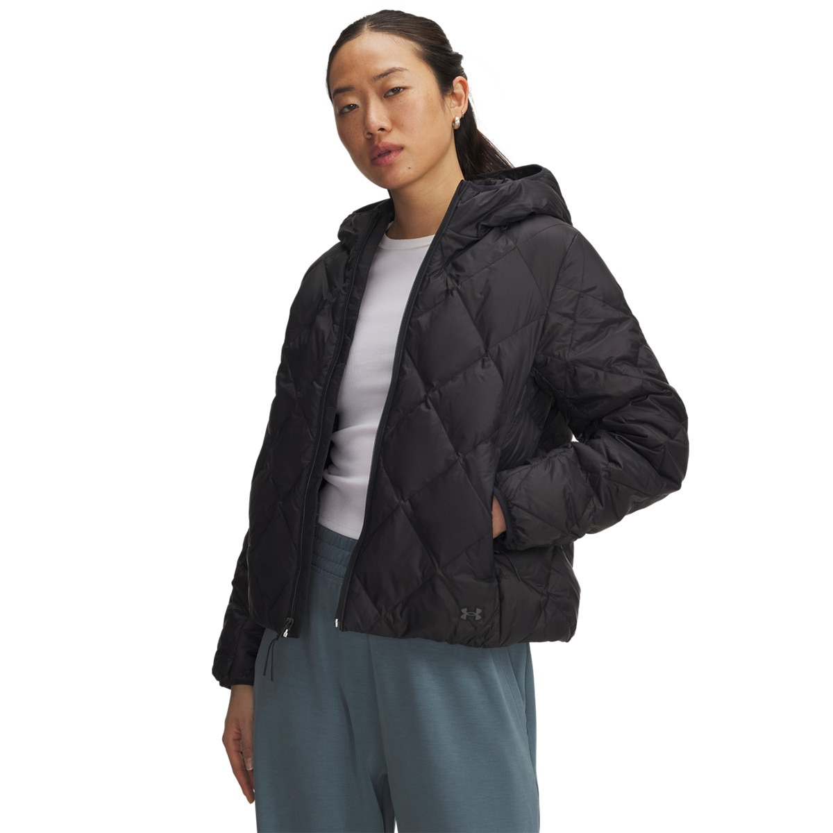 Damska kurtka puchowa Under Armour Legend Down Jacket - czarna