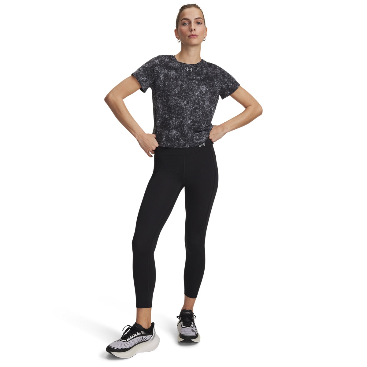 Damskie legginsy do biegania Under Armour UA Velociti Ankle Tights - czarne