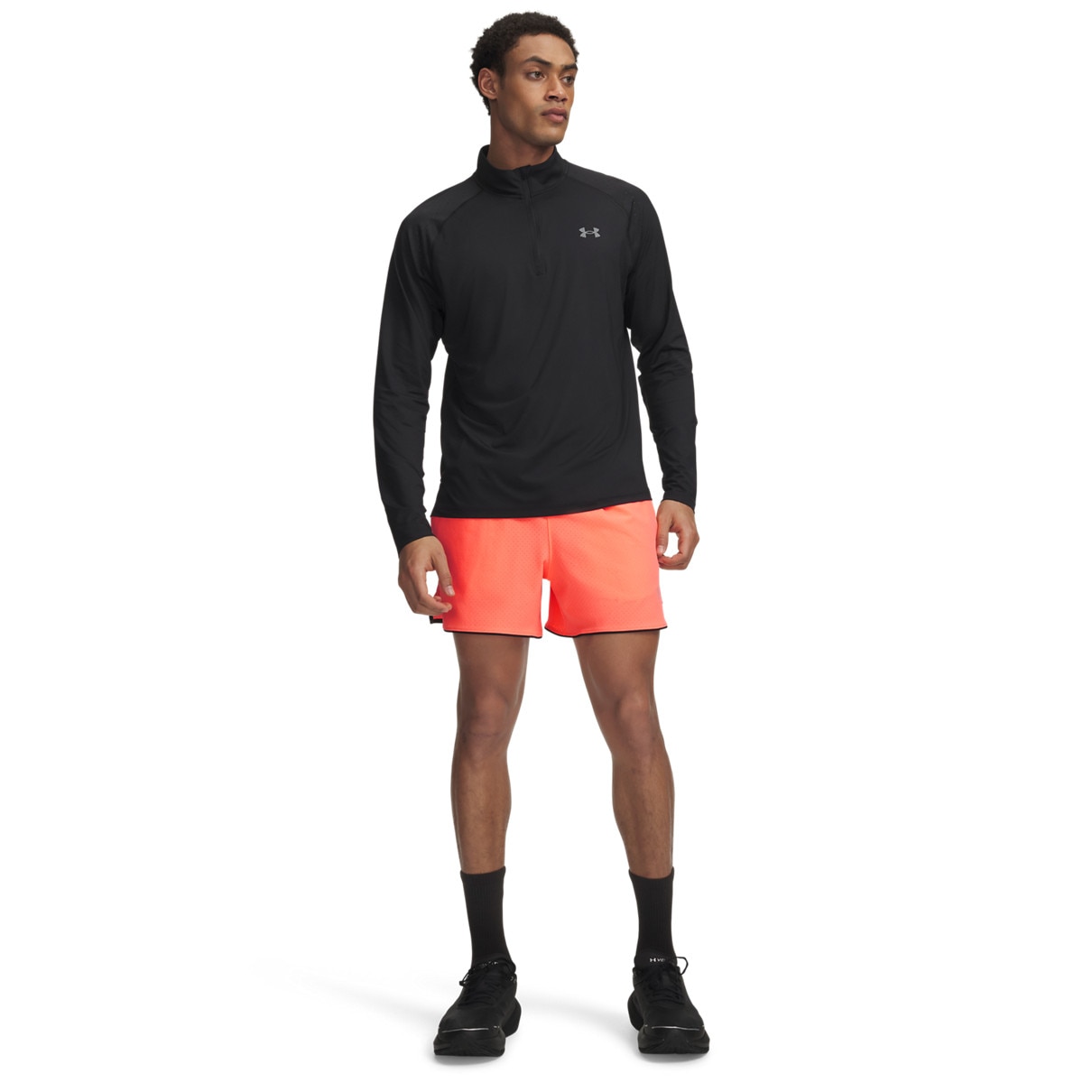Męskie spodenki do biegania Under Armour UA Velociti Pro Vent 5"Short - pomarańczowe