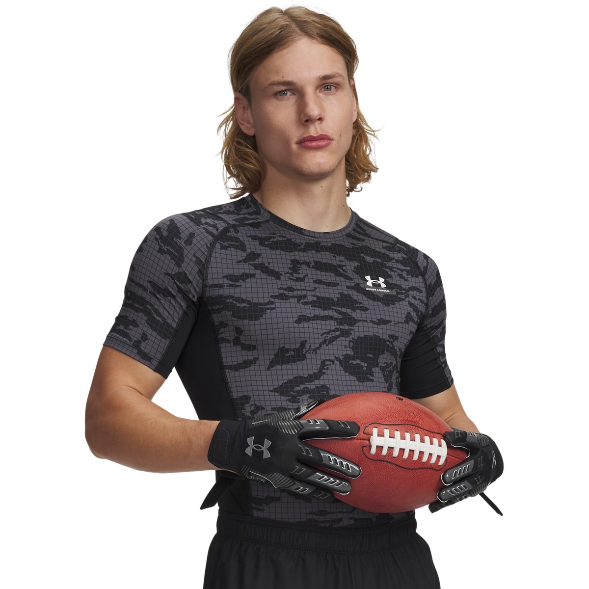 Męska koszulka treningowa Under Armour UA HeatGear Printed SS - czarna