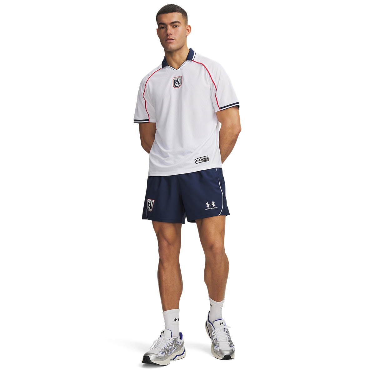 Męskie spodenki piłkarskie Under Armour UA 96 Terrace Country - granatowe