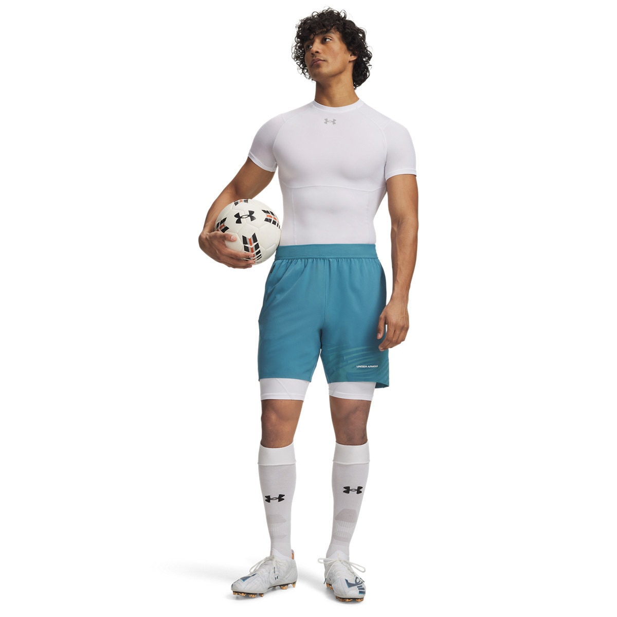 Męskie spodenki piłkarskie Under Armour UA Challenger Elite Short - niebieskie